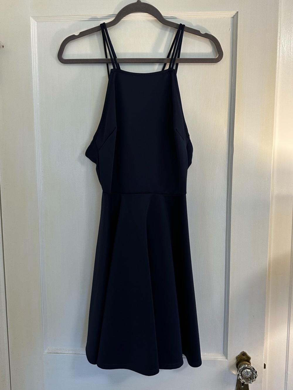 Navy blue high neck mini dress 💙